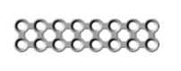 Matrix Plate 2x8 holes, Thickness 1.0 mm, Silver