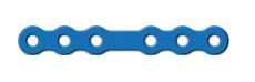 Straight LOC Plate 3+3 Holes, Thickness 1.5 mm, Blue