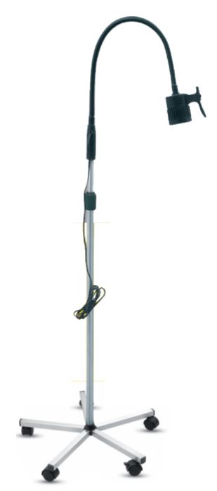 Examination Lamp Foldable Base w/Castors, halogen low-voltage, xenon