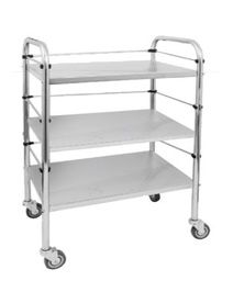 [RAM-126-02] Instrument Trolley with Rail 70 x 50 x 80 cm, 3 Shelve