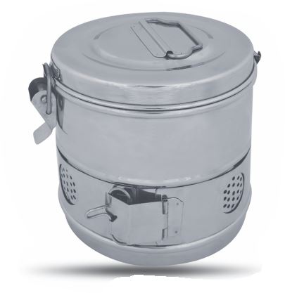 Round Sterilizer Drum Ø 390 x 490 mm