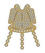 Obital Floor Mesh, Thickness 0.3, Gold