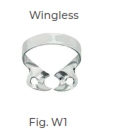 [RDJ-203-01] Premolars (winged) For general use with adjustable jaws according to gingival line shapes Fig. W1