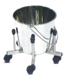 [RAM-190-01] Kick Bucket (Manufactured in 18/10 stainless steel, Mounted on 5 casters Ø 50 mm)